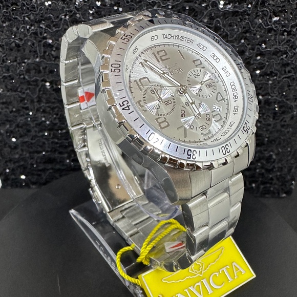 Men's (NWT) Silver Face with Glow in the Dark Sticks into a Silver Bracelet - Picture 4 of 4